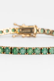 Bracelet ligne fine émeraude de Zambie