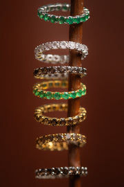 Bague grappe - Onyx vert