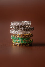 Bague grappe - Onyx vert