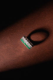 Bague grappe - Onyx vert