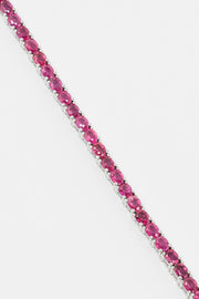 Bracelet Ligne Rubis Rose