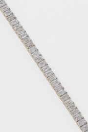 Bracelet tennis en moissanite taille émeraude